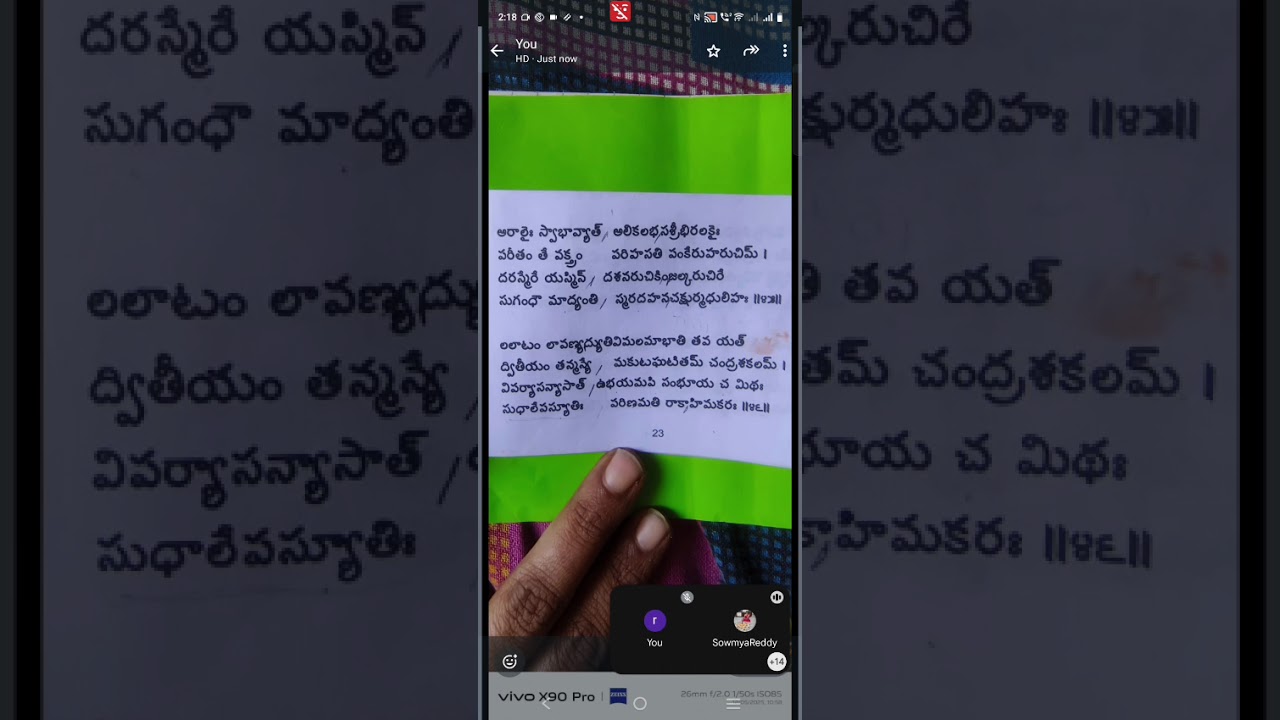 సౌందర్య లహరి 45 శ్లోకం భావం 