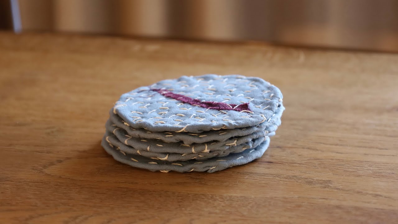 January in Hokkaido - Making Sashiko Coasters by Hand