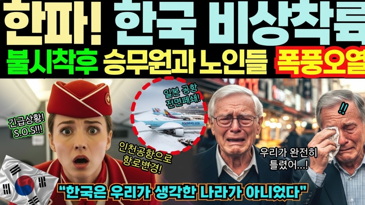 [해외감동사연] 스위스 미녀승무원, 기록적 한파 속 ‘한국 인천공항 비상착륙’! 상류층 노인들과 단 48시간 첫경험에 오열한 충격적인 이유!!