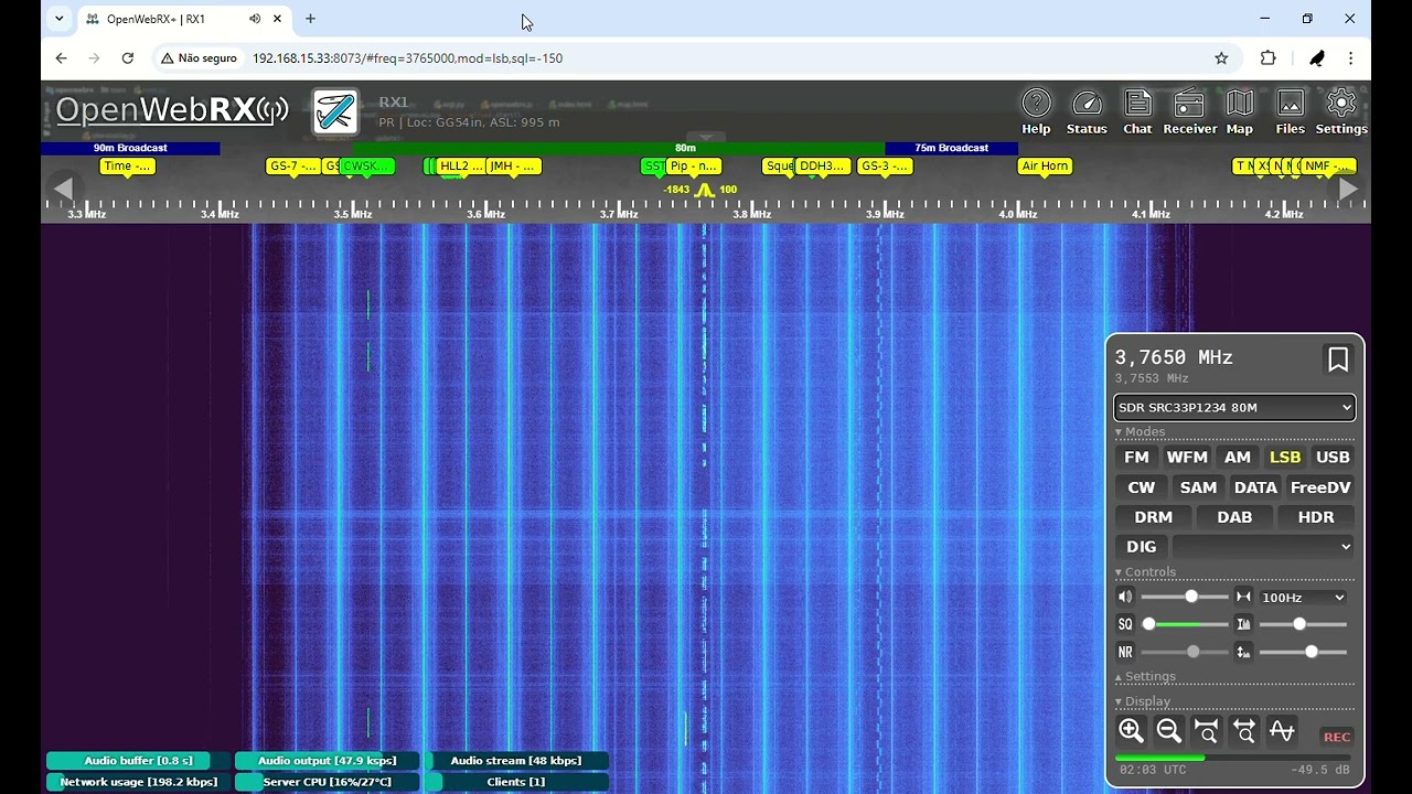 3765Khz LSB Chat local 80 Metros