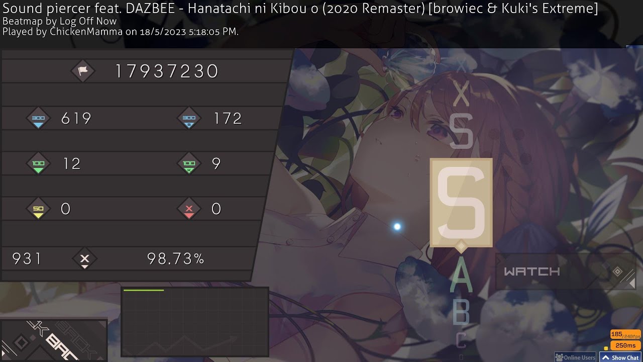 osu! Hanatachi ni Kibou o (2020 Remaster) FC - 274pp
