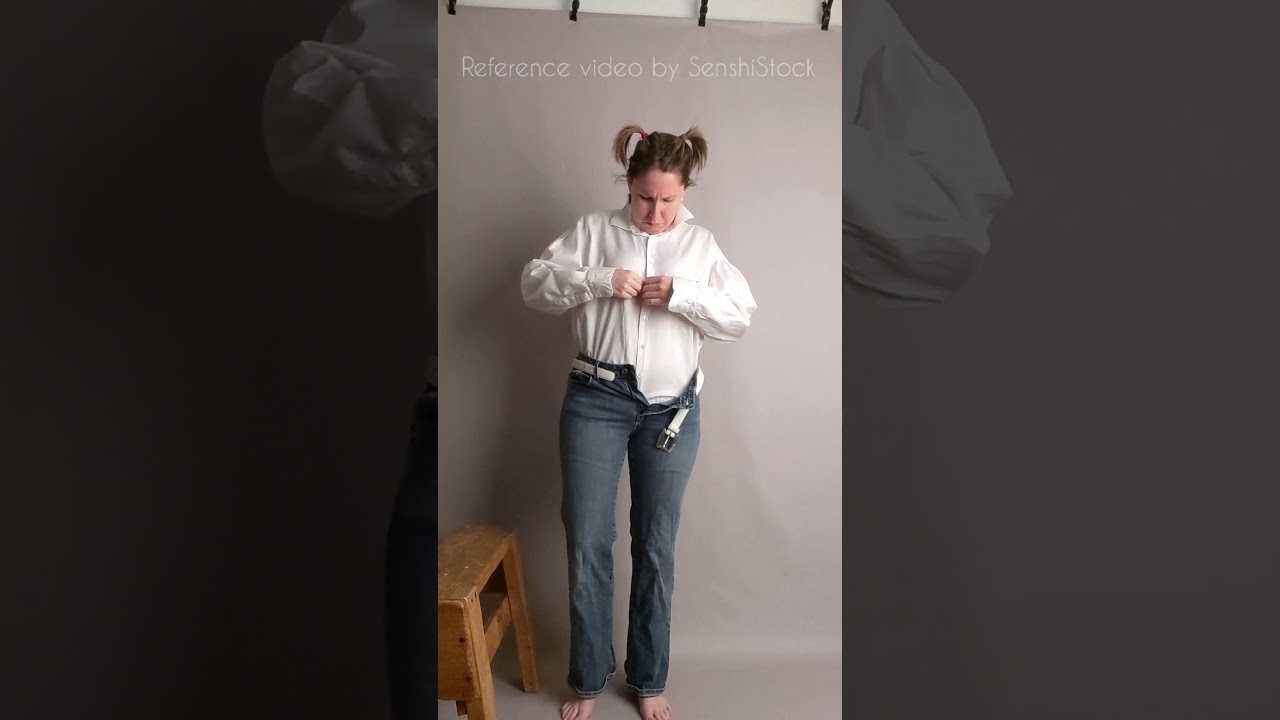 AdorkaStock Pose Reference Video for Artists - Getting Dressed
