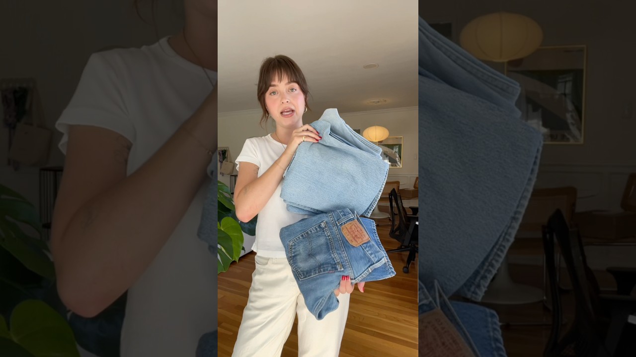 Vintage denim try on haul #denim #levis501 #levis