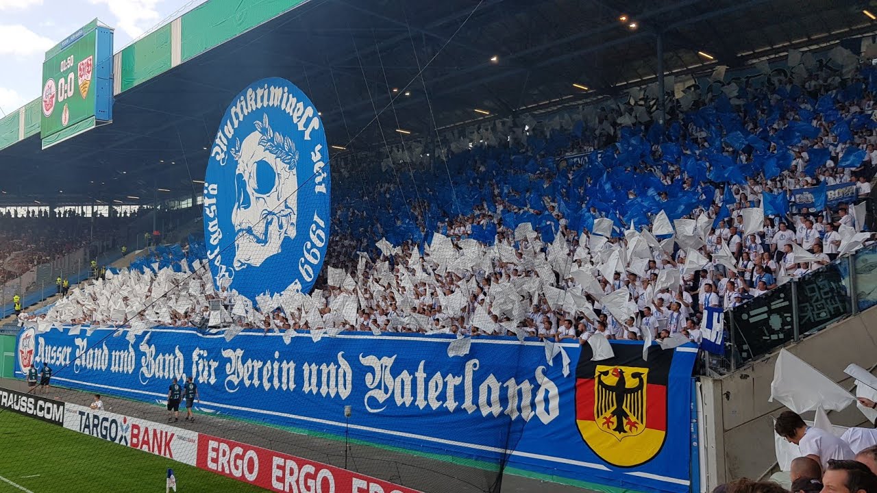 FC Hansa Rostock – VFB Stuttgart 12.8.2019 - Choreo, Pyro und Support (DFB Pokal 19/20 1. Runde) 0:1