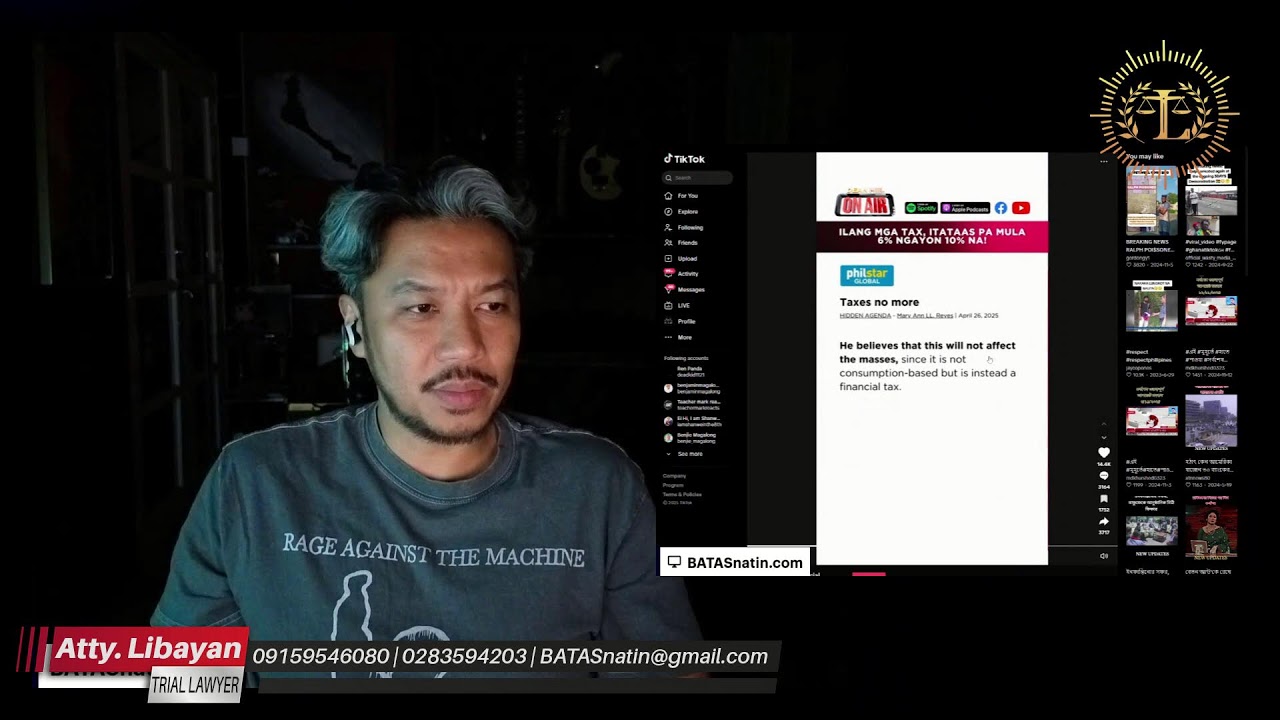 ATTY. MEL SANTA MARIA VS. SEC. RECTO- TAX NA PAHIRAP SA BANSA NATIN!