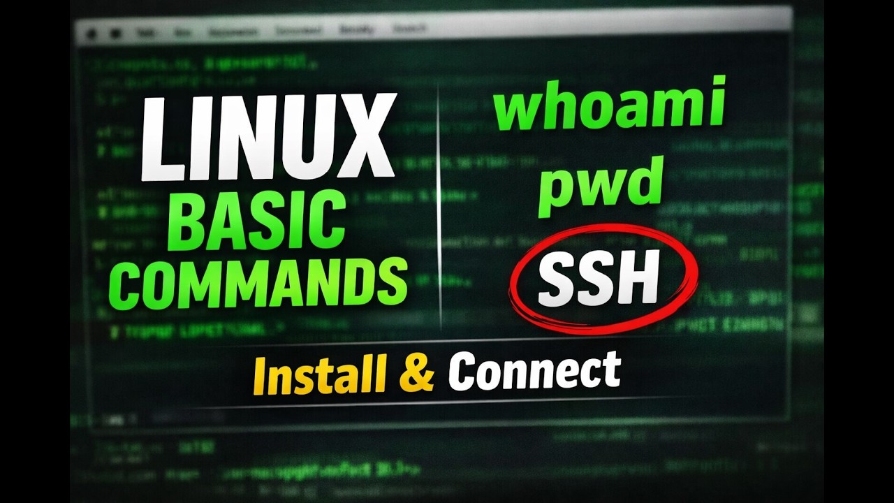 រៀន Linux មូលដ្ឋាន ជាដំណាក់កាល | whoami, pwd, SSH Installation & SSH Connection