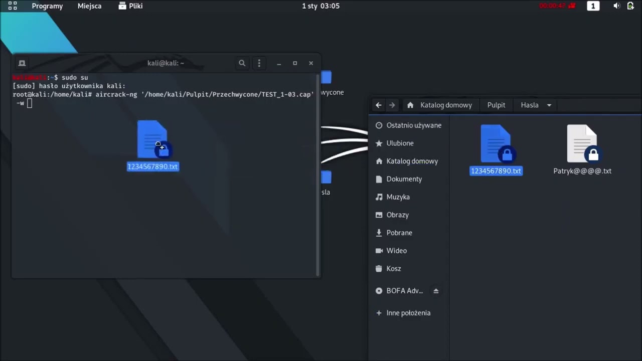 1.4. Aircrack-ng, czyli o algorytmach hashujących i próbach ich złamania parę słów więcej.