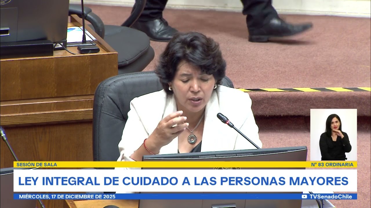 Senadora Provoste por informe de mixta sobre Ley Integral de Cuidado de Personas Mayores