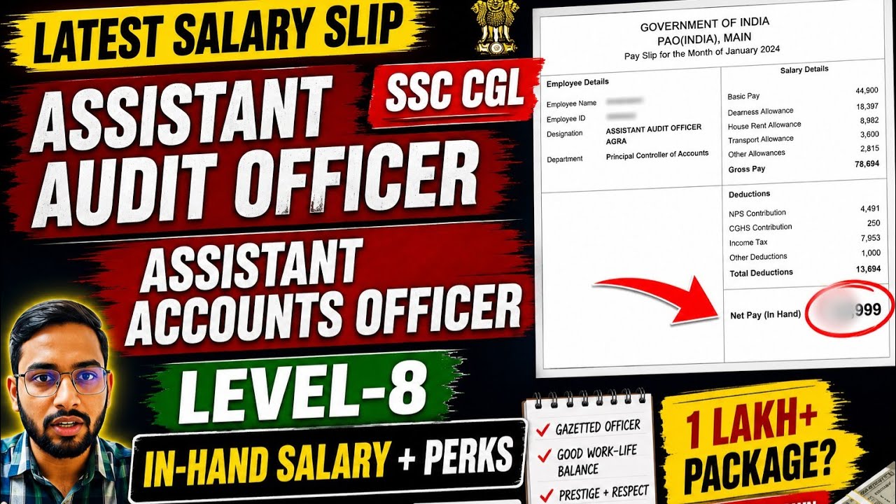 SSC CGL - AAO SALARY | Salary of AAO | #ssc #ssccgl #ssccgl2026 #motivation #AAO #cgl #viral #salary