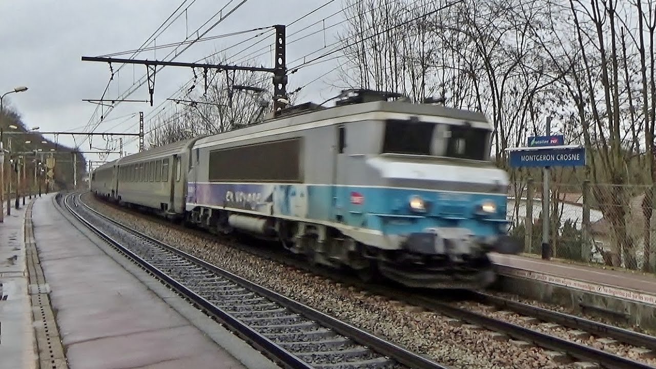Trains TGV TRANSILIEN RER TER INTERCITES FRET HLP et TRAIN DE MACHINES Gare de MONTGERON-CROSNES