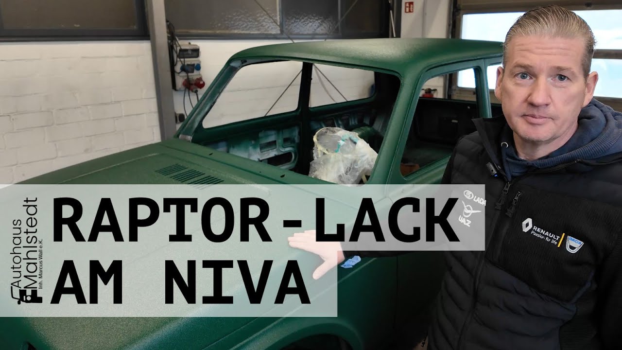 Lada Niva Resto-Projekt mit Raptor Lack für den guten Zweck