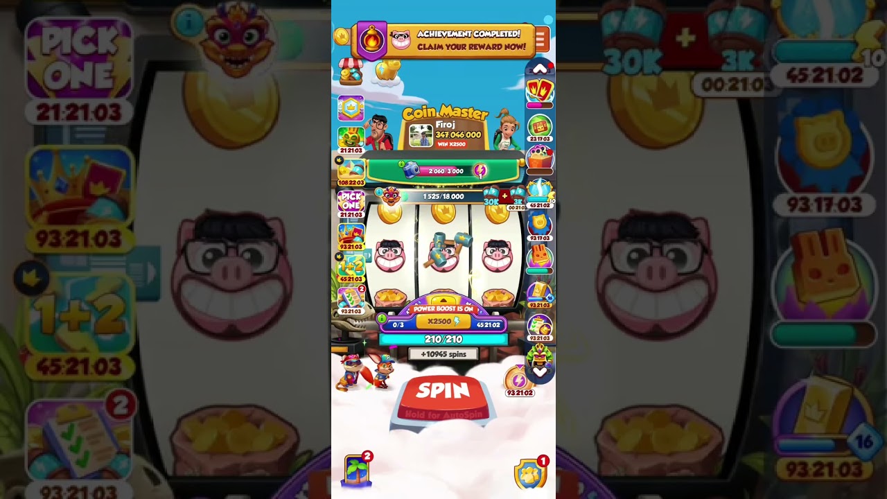!! COIN MASTER !! BIG FAN GAME COIN MASTER LOST OF SPIN GIFT🎁#viral#gaming#video#LIKE AND SUBSCRIBE#