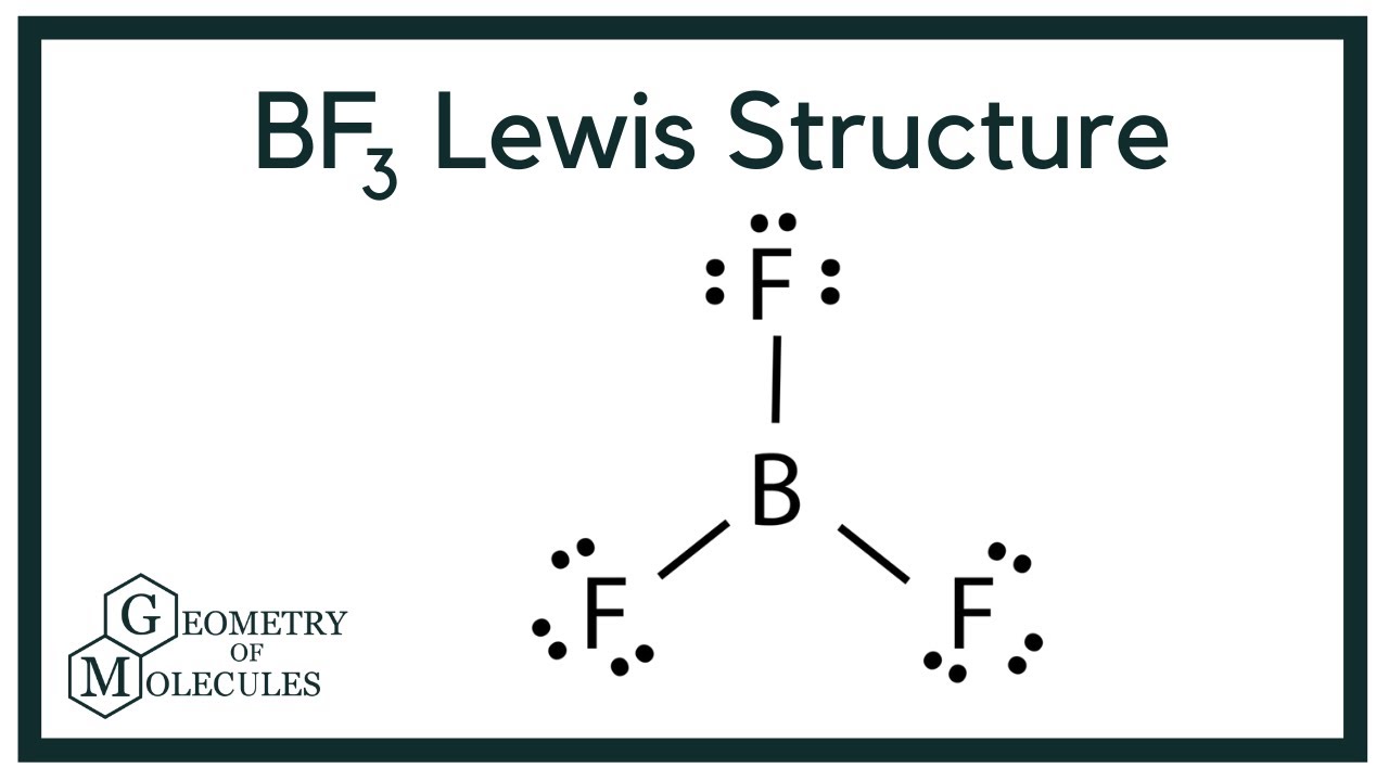 Estructura de Lewis del BF3 (trifluoruro de boro)