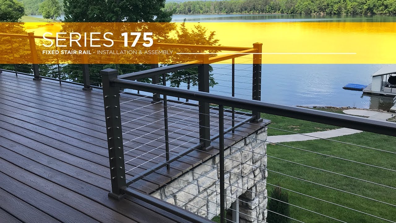 Aluminum AFCO-Rail Series 175 Fixed Stair Rail Installation