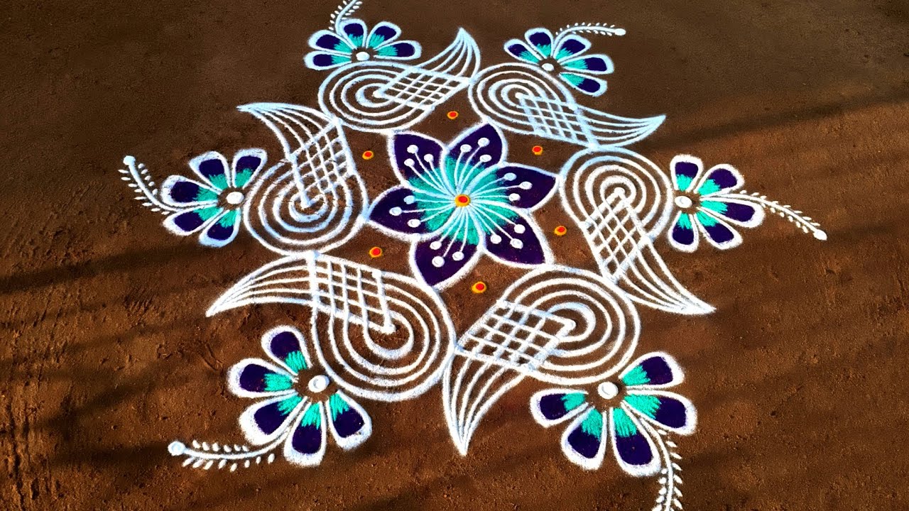 4*7 dots🌺🌺🌺Beautiful Padikolam #rangoli #rangolidesigns #viral #viralvideo #trending #RangoliRamya 