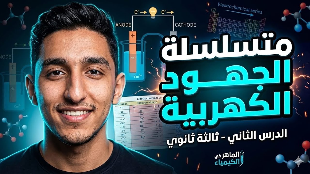 متسلسلة الجهود الكهربية في دقائق ⚡ أهم درس في الكيمياء الكهربية | ثالثة ثانوي❤️❤️