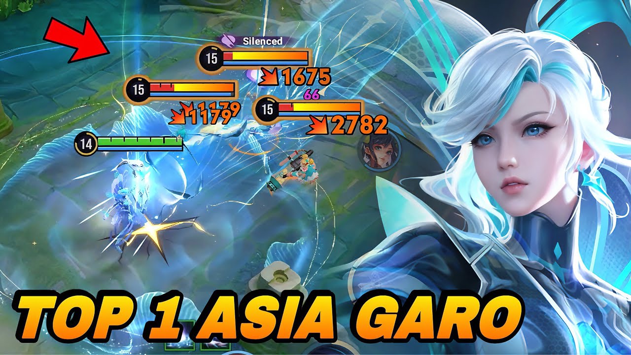 TOP 1 ASIA GARO PERFECT POSITIONING & INSANE CRIT DAMAGE BUILD IN GRANDMASTER RANK! HONOR OF KINGS