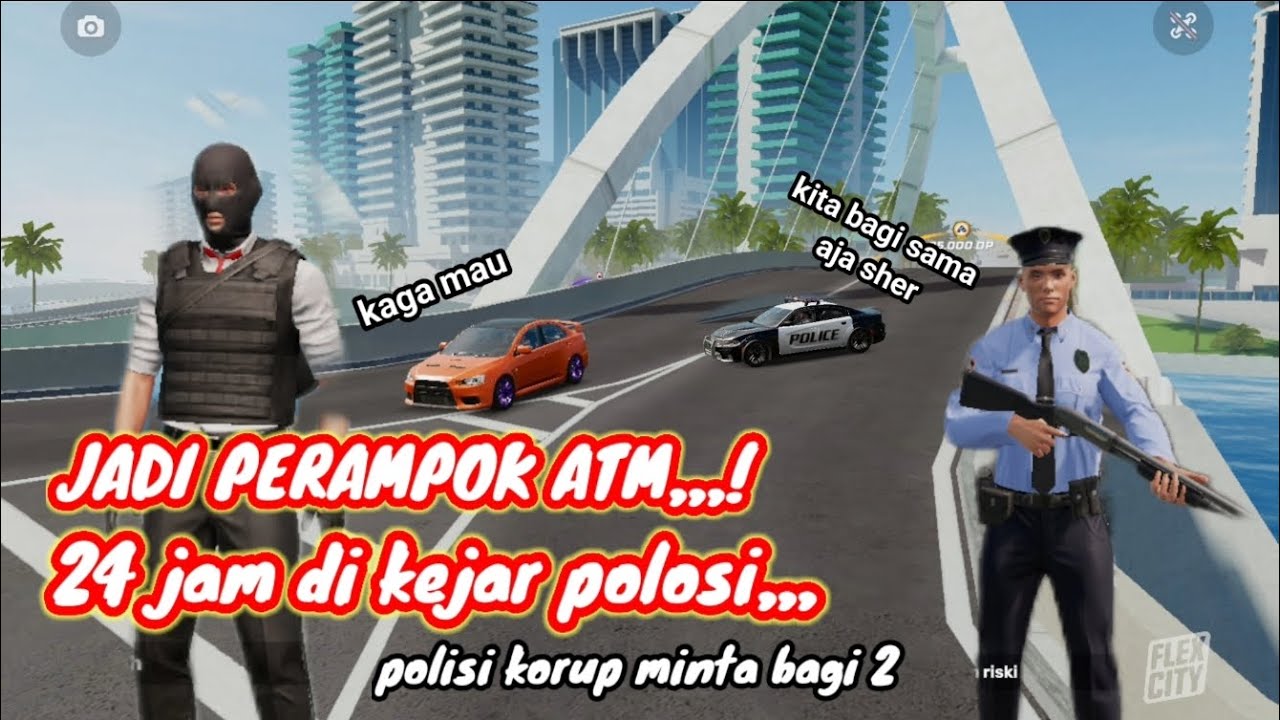 FLEX CITY// Ngerampok atm, berijung di kejar polisi,,,