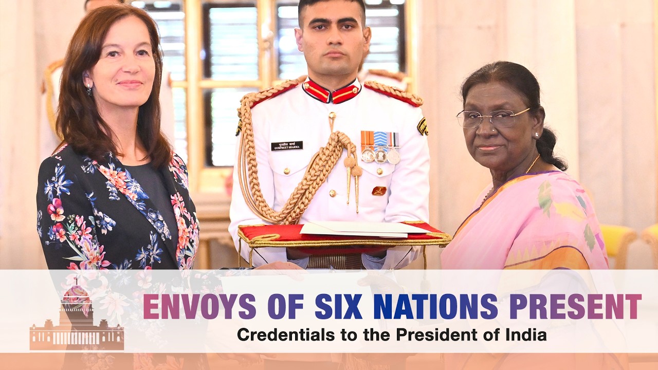 Envoys of six nations present Credentials to the President of India at Rashtrapati Bhavan