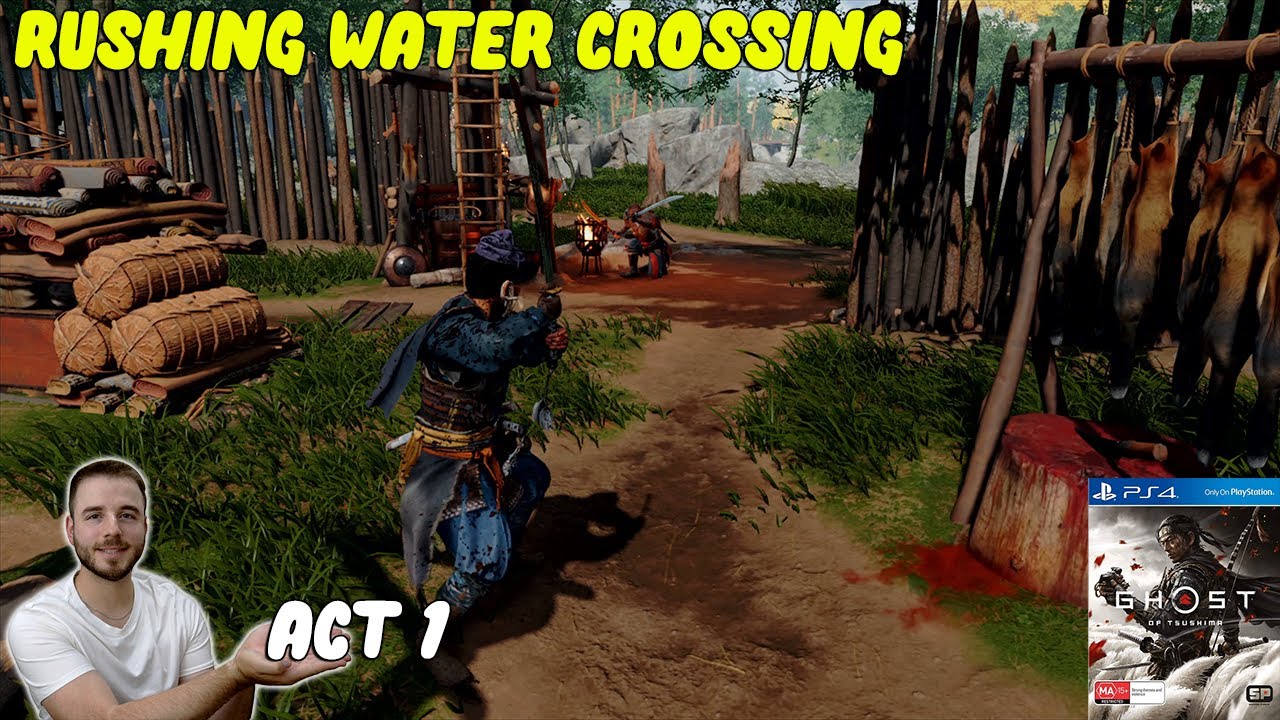 Rushing Water Crossing | GHOST OF TSUSHIMA | Act 1 | PS4 Pro (detorio)