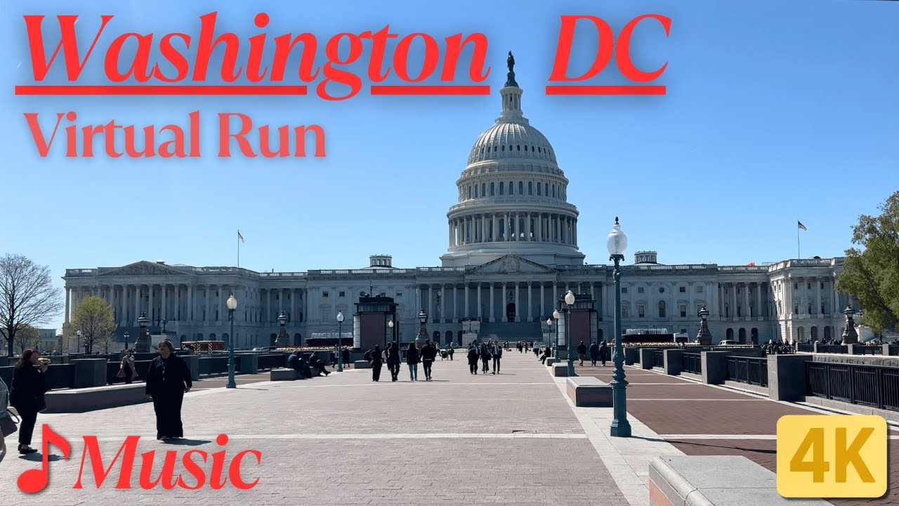 Washington D.C. Virtual Run, 4K & Music