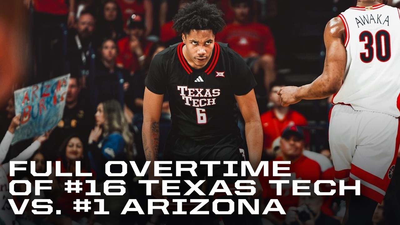 FULL OVERTIME of #16 Texas Tech DEFEATING #1 Arizona 🎥 | 2025-26 Big 12 Basketball