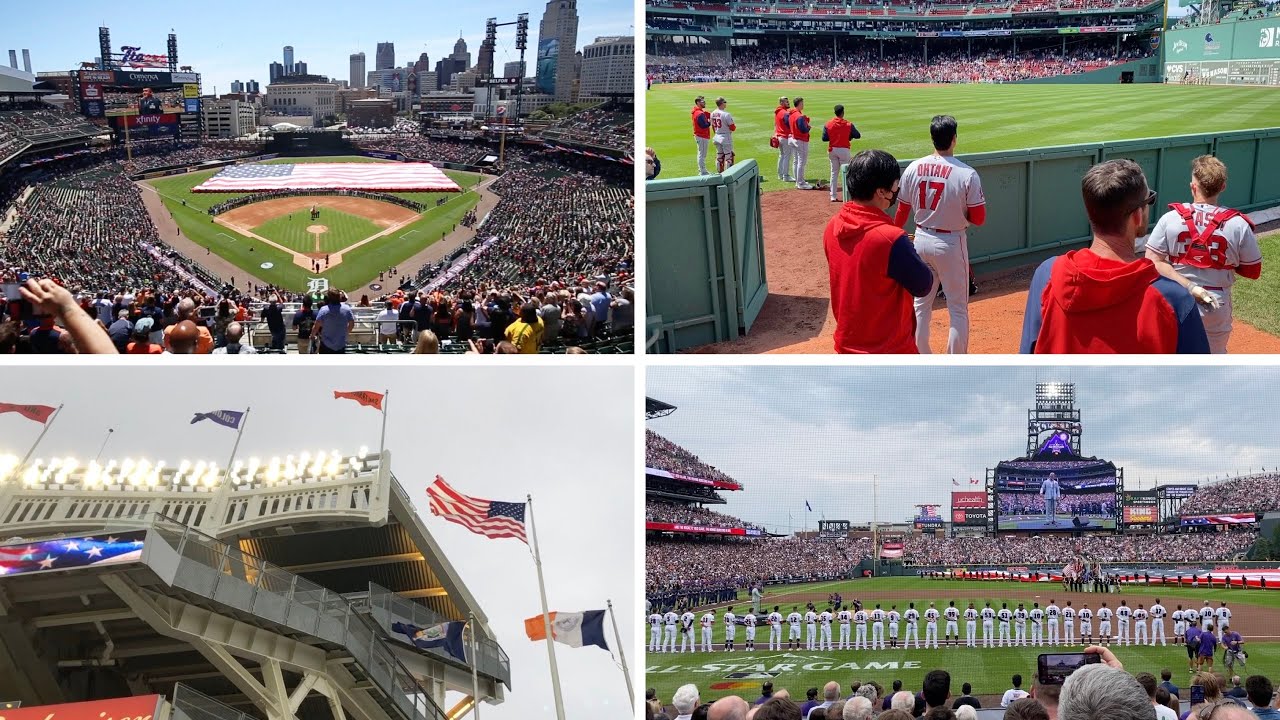 National Anthem at ALL 30 MLB STADIUMS -- Happy July 4th!