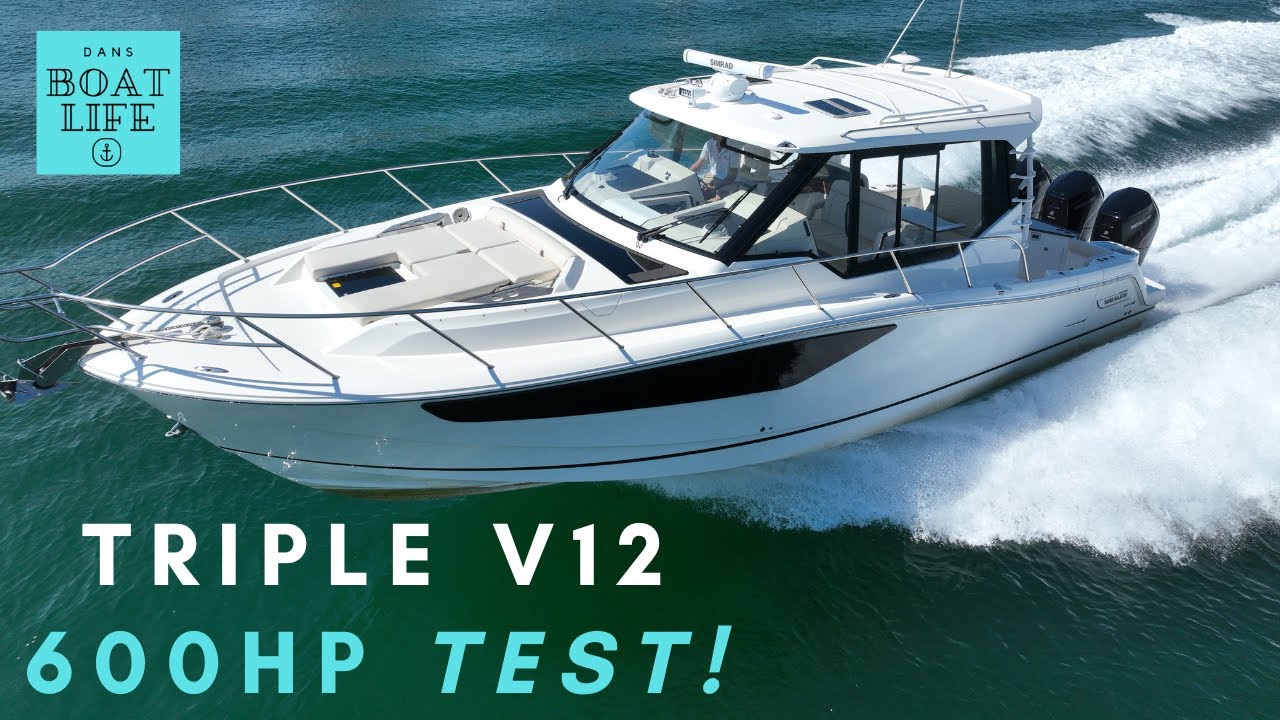 TESTING the Boston Whaler 405 Conquest - Triple V12 Mercury