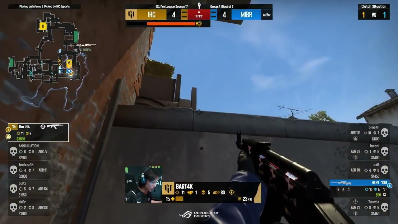 Hen1 salvou a MIBR de tomar mais um ECO e ACE do Bart4k