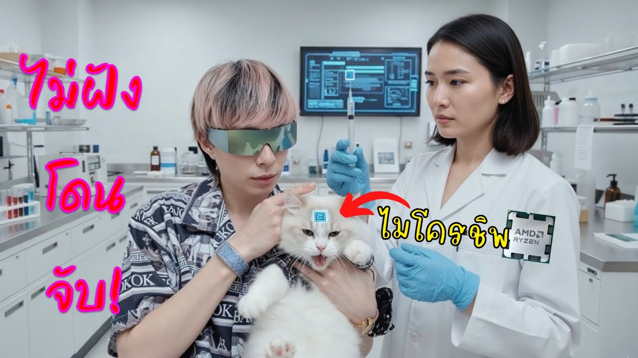 พาแมว ไปฝังไมโครชิพ ร้องลั่นเจ็บสุดในชีวิต