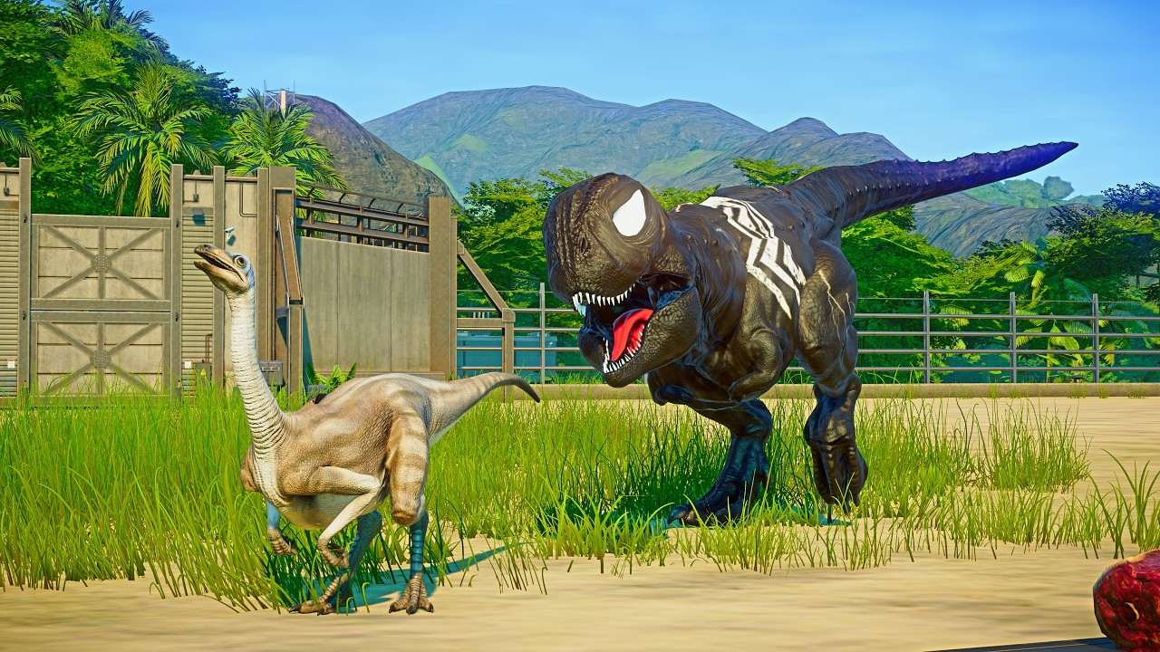 Jurassic World Evolution Superhero Dino WAR! VENOM Carno vs. SPIDER-MAN I-REX & More! 💥