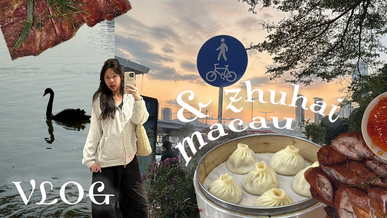 ZHUHAI & MACAU 🌉 vlog | eats, dancing water show & more!