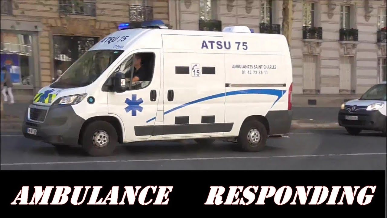 ambulance priv&eacute;e  avec sir&egrave;ne deux tons