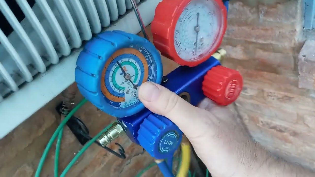 Cargar Aire Split gas R 410a .Y a que presión trabaja. TodoFrigorista#😃