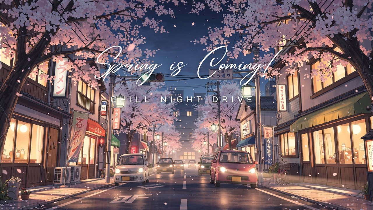 after a long day…Tokyo Spring Night Drive🌸| Lofi Beats to Relax ~Lofi for Smooth Riding Tokyo Street