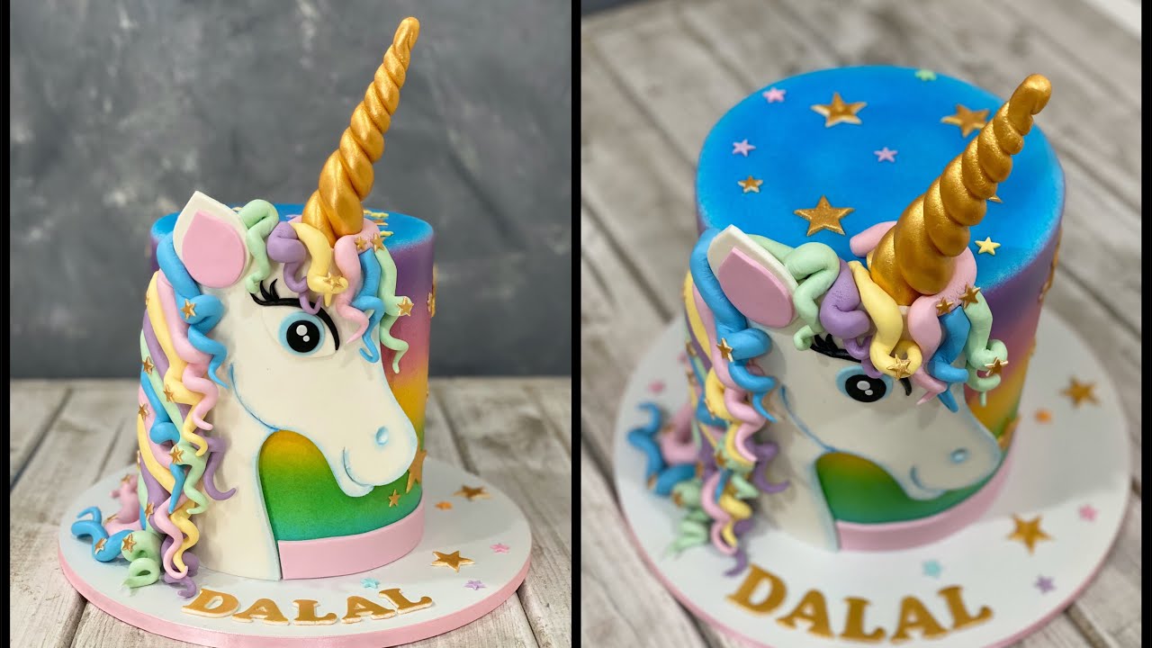 Unicorn Cake | Colorful Rainbow Unicorn Cake