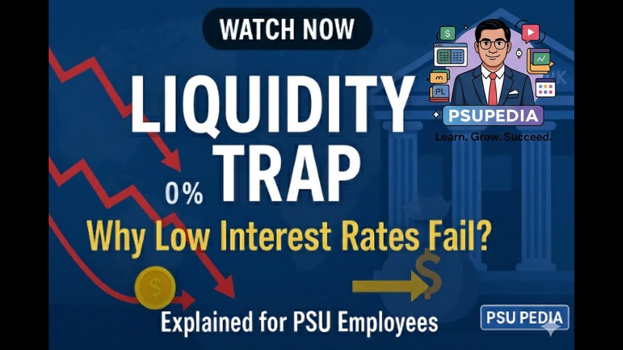 📊 Liquidity Trap Explained | Why Low Interest Rates Still Fail? (For PSU Employees)