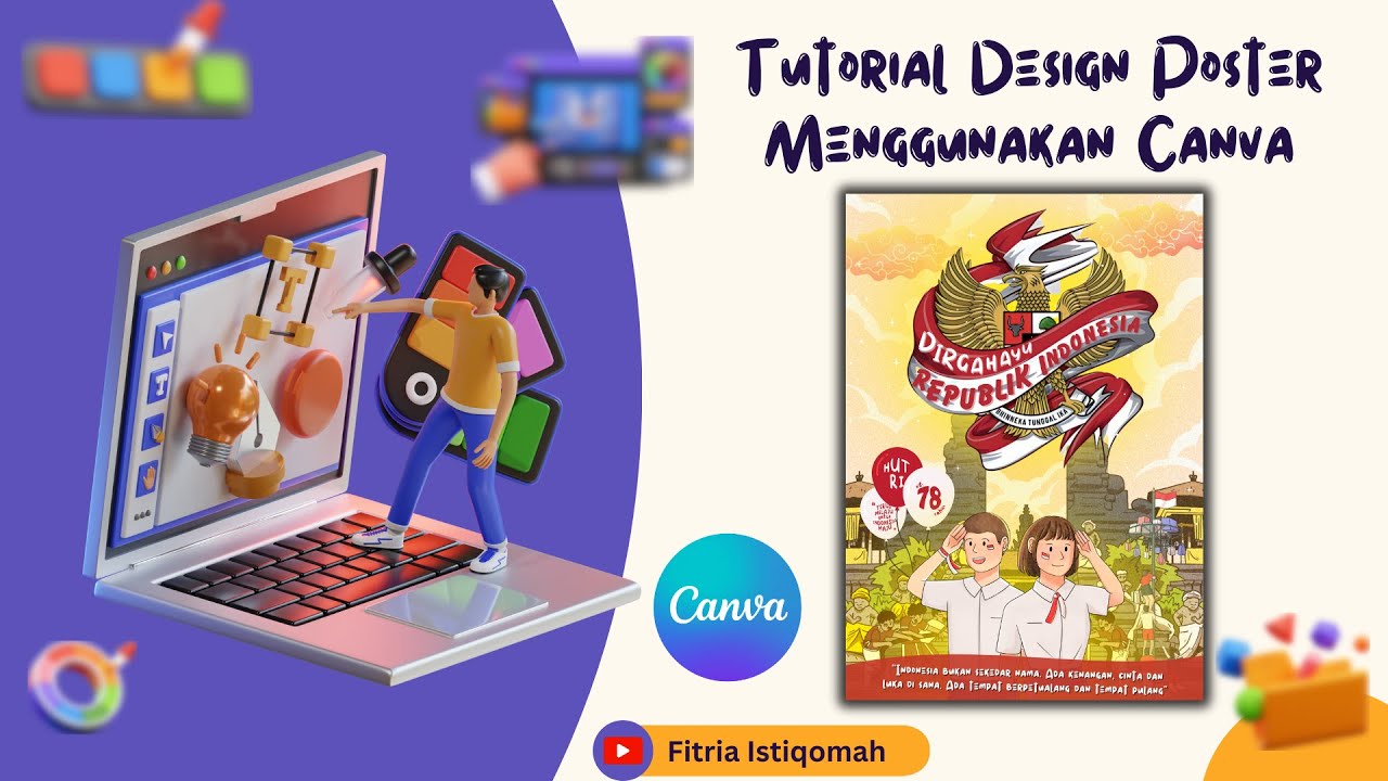 Tutorial Poster Hanya Menggunakan Canva dan Keyword Element Canva
