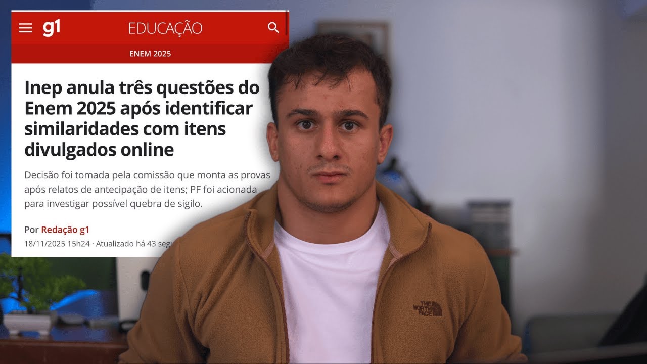🚨DENÚNCIA: três questões ANULADAS (a injustiça mais BRUTAL do ENEM 2025) 