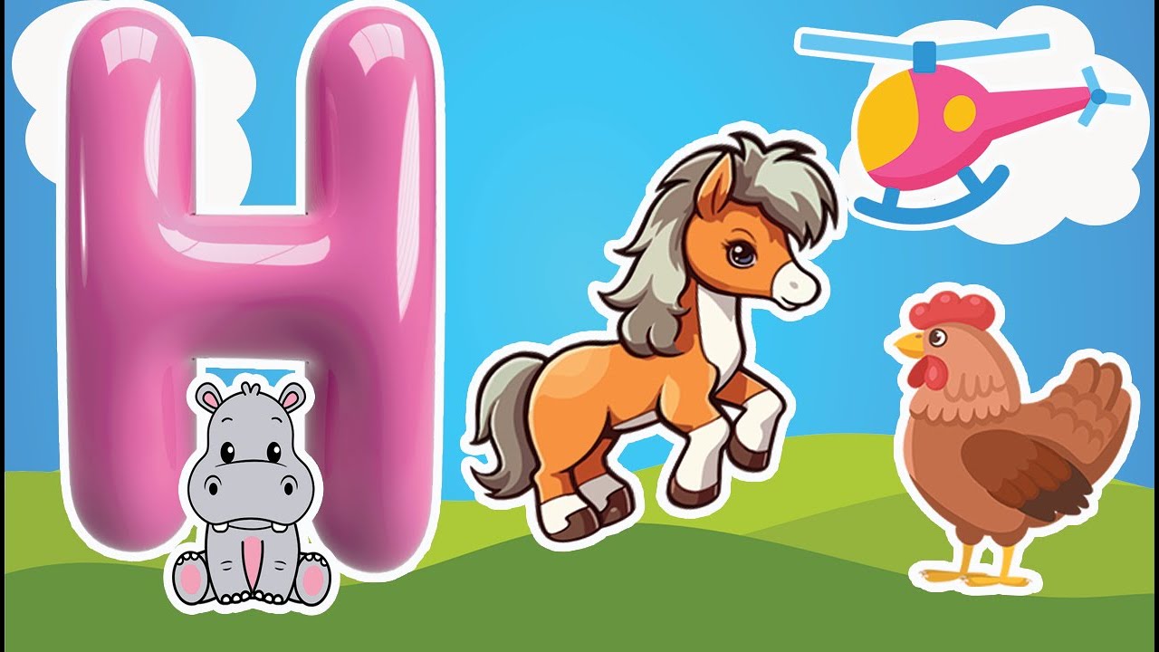 Words Beginning with Letter H for Toddlers & Preschoolers | Words that start with H | Initial Sounds