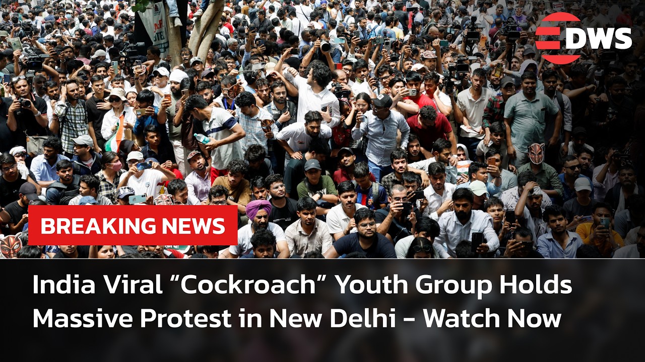 Viral Youth Group &ldquo;Cockroach&rdquo; Protest in New Delhi Over Education Minister Resignation Demand | AC14