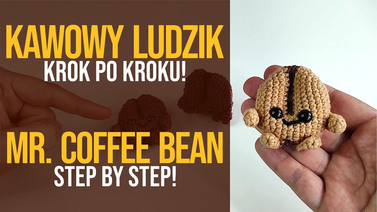 Szydełkowane ziarenko kawy ☕ Poradnik krok po kroku 🧶
