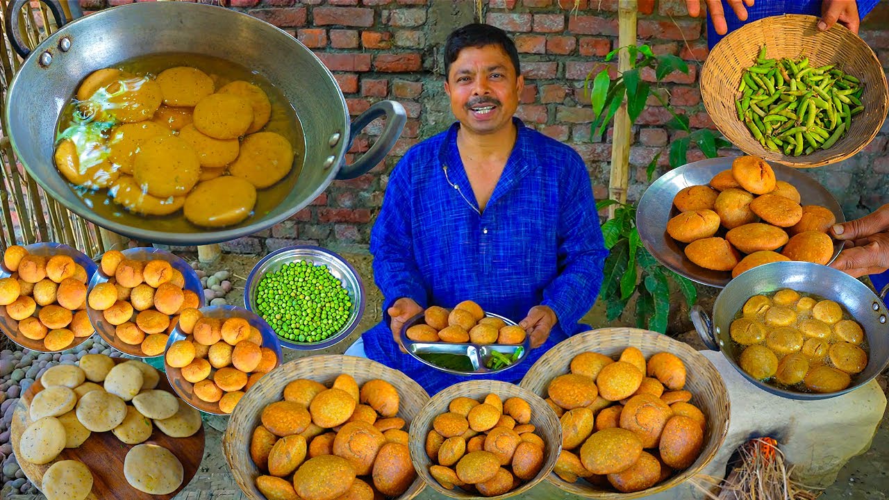 मटर की कचौरी आटे से बनाने का आसान तरीका - हलवाई जैसी स्पेशल कचौड़ी | Khasta Kachori Recipe In Hindi