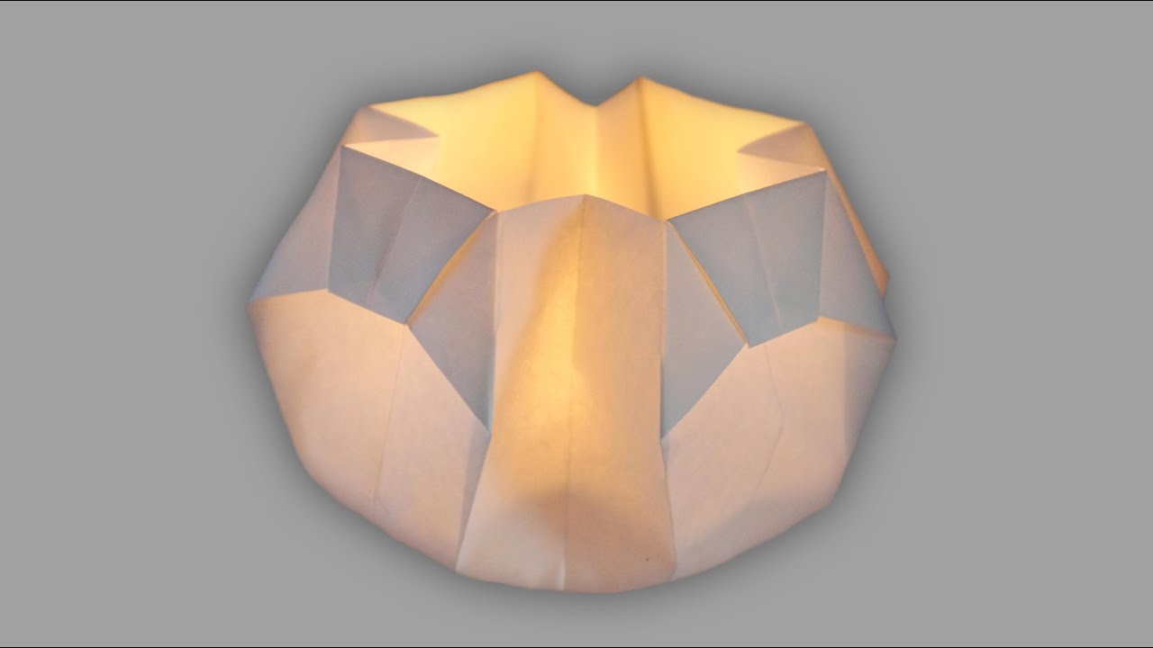 Origami Laterne: Schale fürs Teelicht - Faltanleitung (Live erklärt)