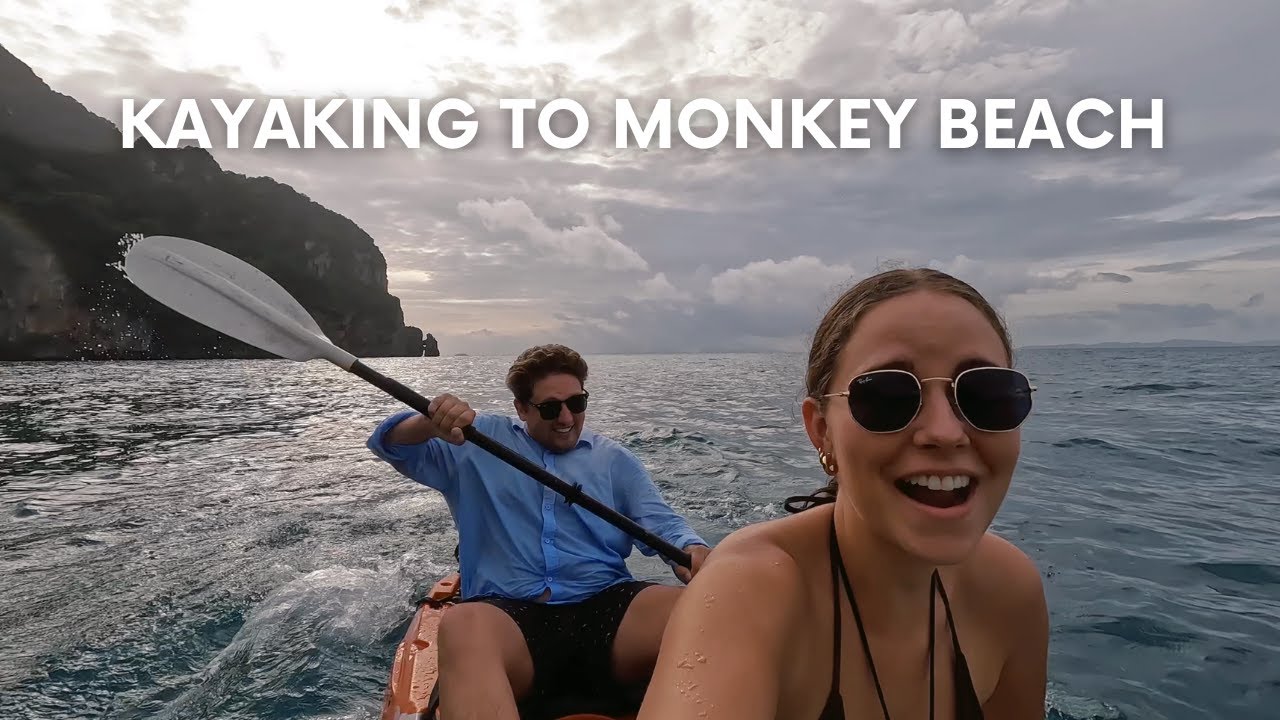 $4 OCEAN KAYAK IN KOH PHI PHI | Exploring monkey beach