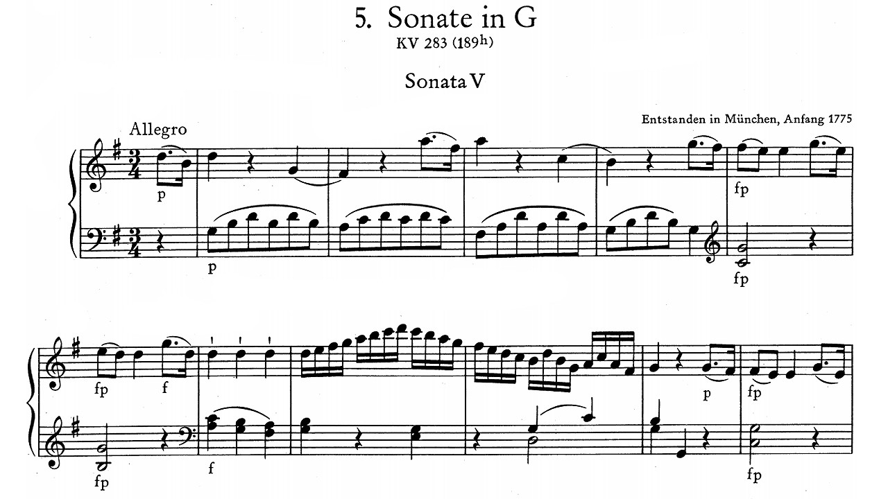 Mozart / Artur Balsam, 1960: Piano Sonata in G major, K. 283 - MHS 3056
