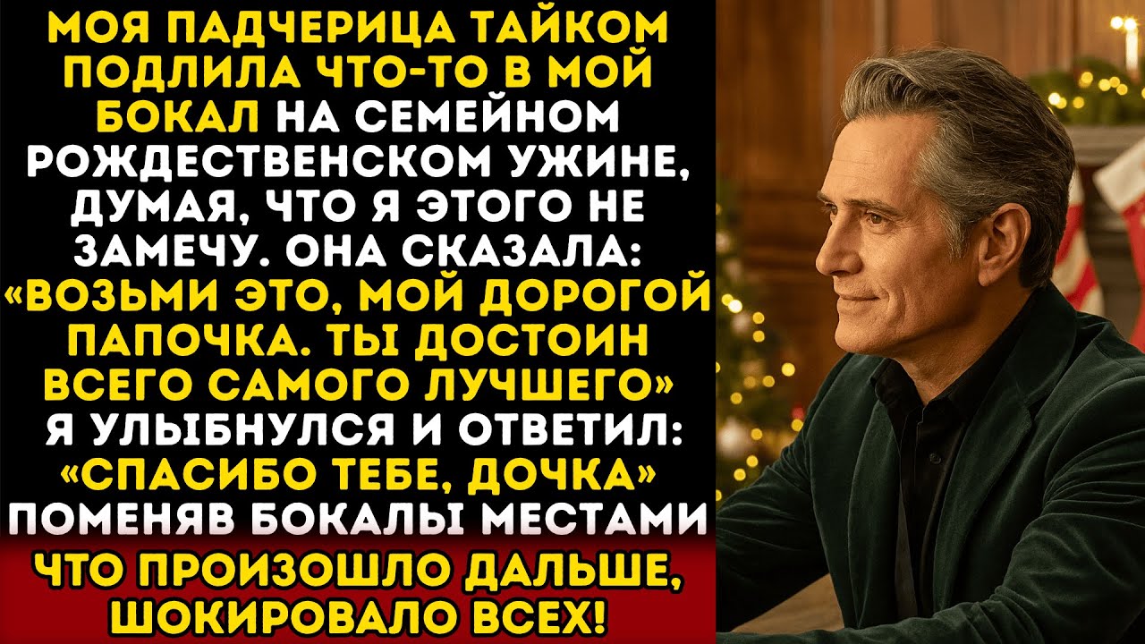 Моя падчерица тайком подлила что-то в мой бокал на семейном рождественском ужине. И тогда я…
