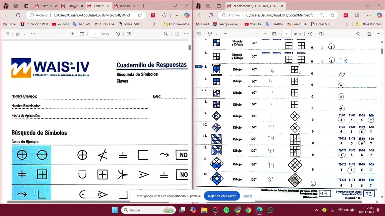 Test: WAIS IV (Parte 1)- Auxiliatura