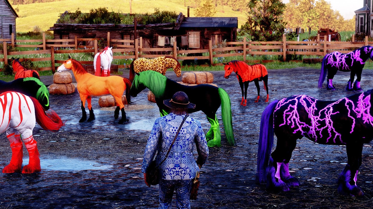 The Legendary Tamer: Arthur Morgan Discovers Rare Horses at Emerald Ranch