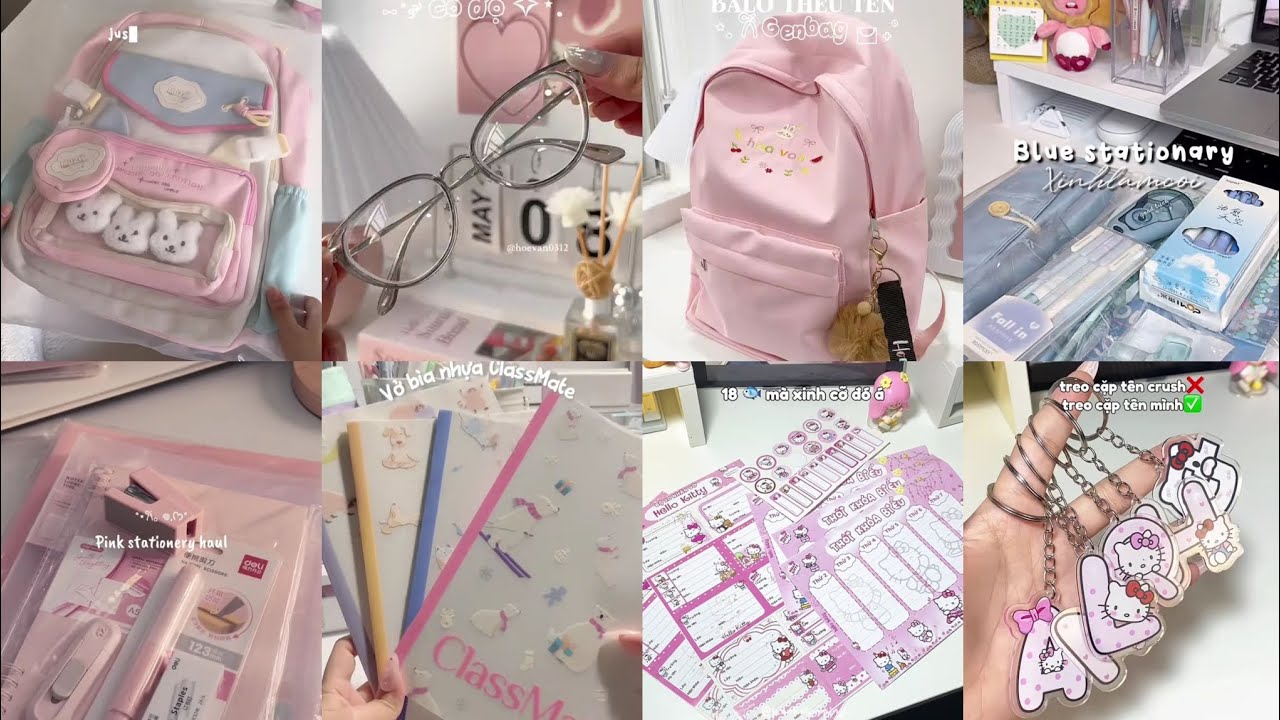 [Shopee Haul] Tổng hợp đồ dùng học tập, balo xinh xắn để nàng quay lại trường học🌸